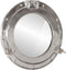 vidaXL - Wandspiegel - patrijspoort - Ø38 - cm aluminium - en - glas