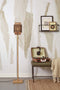 GOOD&MOJO Vloerlamp Bhutan - Bamboe/Zwart - Ø25x130cm - - Staande lampen voor Woonkamer - Slaapkamer