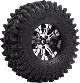 120MM Metaallegering Beadlock Banden en Wielen voor 1/10 RC Crawler - modelbouw RC wagen - 1.9 Inch Wiel en Banden Set voor TRX4 Axiale SCX10 D90 bestuurbare wagen - set van 4 stuks met velgen