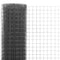 vidaXL Draadgaas vierkant 25x0.5 m staal met PVC coating grijs