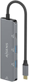 Aisens A109-0762 - USB Hub - 3x USB 3.2 Gen1 5Gb/s en 1x USB 3.2 Gen1 type-C - Grijs