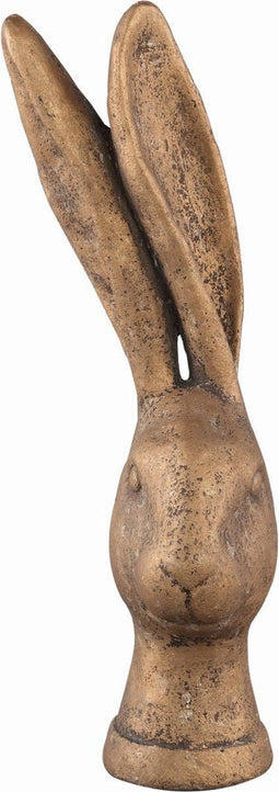 PTMD Hazell Konijn Ornament - 16 x 16 x 39 cm - Cement - Goud