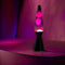 i-Total Lavalamp - Lava Lamp - Sfeerlamp - 40x11 cm - Glas/Aluminium - 30W - Paars met roze Lava - Zwart - XL2342