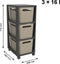Rotho Brisen - design ladekast 3 x 16 L - wielen - Cappuccino
