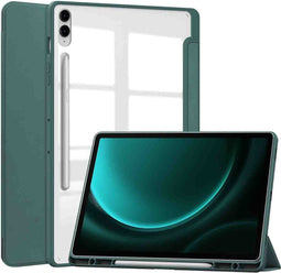 imoshion Tablet Hoes - Geschikt voor Samsung Galaxy Tab S9 11.0 inch Plus / Galaxy Tab S9 11.0 inch FE Plus / Galaxy Tab S10 Plus - Trifold Hardcase Bookcase - Groen