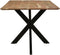 1x Livingfurn - Eetkamertafel Oslo Spider Acacia 180 cm - Acacia / Gecoat Staal