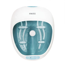 HoMedics FS250 - Luxe Voetenbad met Warmtefunctie en Pedicure Opzetstukken - Blauw/Wit