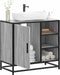 vidaXL - Wastafelkast - 65x33x60 - cm - bewerkt - hout - grijs - sonoma - eikenkleurig