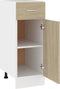 vidaXL - Onderkast - met - lade - Lyon - 30x46x81,5 - cm - bewerkt - hout - sonoma - eiken
