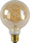 Lucide G95 - Filament lamp - LED Dimbaar - E27 - 4,9W 2200K - Amber