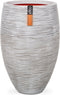 Capi Europe - Vaas elegant deluxe Rib NL - 51x72 - Ivoor - Opening Ø31 - Bloempot voor binnen en buiten - Levenslang garantie - Breukbestendig - 100% Recyclebaar - CO2 Neutraal geproduceerd - KOFI1138