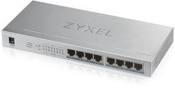ZyXEL GS1008HP - Unmanaged PoE Switch - 8x Gigabit PoE+ 60W - Ventilatorloos