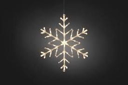 Konstsmide 4460-143 - Kerstverlichting buiten - Verlichte decoratie sneeuwvlok 60cm 60 LEDs warm wit