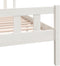 vidaXL - Bedframe - massief - hout - wit - 135x190 - cm