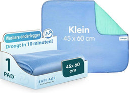 Safe Age® wasbare incontinentie onderleggers - matrasbeschermer - lekvrij en zelfdrogend - klein 45x60cm