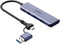 CoolBox HUB4 lite - USB 3.2 Gen 1 Type-A + Type-C - 4 poorten 5000 Mbit/s - Grijs