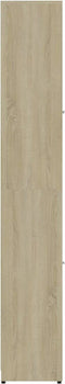 vidaXL - Badkamerkast - 30x30x183,5 - cm - bewerkt - hout - sonoma - eikenkleurig