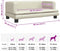 vidaXL - Hondenmand - 80x45x30 - cm - kunstleer - crèmekleurig