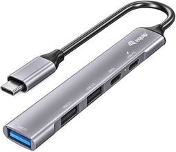 Equip 128962 - USB Hub - 2x USB 2.0 type-A 3x USB 3.2 Gen1 - Zilver