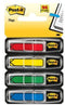 Post-it® Index Pijltjes, Standaard Set, Rood, Blauw, Geel, Groen, 12 x 43 mm, 24 Tabs/Kleur/Dispenser
