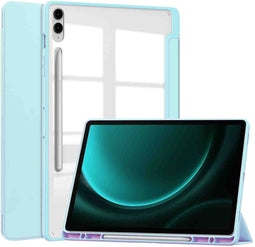 imoshion Tablet Hoes - Geschikt voor Samsung Galaxy Tab S9 11.0 inch Plus / Galaxy Tab S9 11.0 inch FE Plus / Galaxy Tab S10 Plus - Trifold Hardcase Bookcase - Lichtblauw