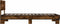 vidaXL - Bedframe - bewerkt - hout - en - metaal - gerookt - eikenkleurig - 100x200 - cm
