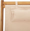 vidaXL - Strandstoel - inklapbaar - massief - eucalyptushout - en - stof - beige