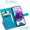 iMoshion Hoesje Geschikt voor Motorola Moto G100 Hoesje Met Pasjeshouder - iMoshion Mandala Bookcase - Turquoise