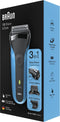 Braun Series 3 - Elektrisch Scheerapparaat Wet&Dry - 3 Scheerkoppen - Zwart/Blauw