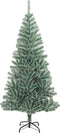 vidaXL - Kunstkerstboom - met - 300 - LED's - kerstballen - en - sneeuw - 210 - cm