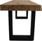 Console tafel - 140x40x48 - Naturel/zwart - Munggur/metaal