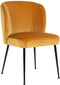 Richmond Interiors Stoel Fallon Gold Velvet / Black (Genova 401 Gold)