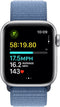 Apple Watch SE (2023) - Smartwatch - GPS - 40mm - Geweven sportbandje Zilver (Blauw)