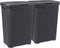 Curver Style Wasmand - 60L - Vlecht-design - Antraciet (2 stuks)