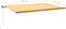 vidaXL - Luifel - automatisch - uittrekbaar - 500x350 - cm - geel - en - wit