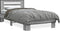 vidaXL - Bedframe - bewerkt - hout - en - metaal - grijs - sonoma - eiken - 100x200 - cm