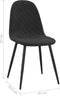 vidaXL - Eetkamerstoelen - 2 - st - fluweel - zwart