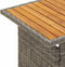 vidaXL - Tuintafel - 100x50x43/63 - cm - acaciahout - en - poly - rattan - grijs