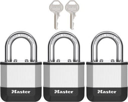Masterlock Elite - Hangslot - Weerbestendig - Inbraakwerend - Set van 3 (3 stuks)