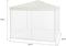 Tuinprik met 4 mugnetten - 3x3m - staal en polyester 140 g - wit