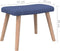 vidaXL Relaxstoel met voetenbank stof blauw