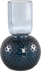 PTMD Siva Vaas - 15 x 15 x 25,5 cm - Glas - Blauw