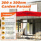 Angel Living Tuinparasol - 2 x 3 m - Kantelbaar - Aluminium - Rood