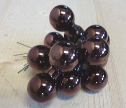 Kerstballetjes glasballetjes bruin glans