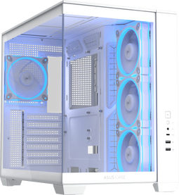 ASUS 90DC00S3-B19000 - ATX Semi-toren doos - Gehard glas - Wit