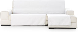 Hoes voor chaise longue met korte armleuning rechts Eysa SILVER Wit 100 x 110 x 290 cm