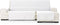 Hoes voor chaise longue met korte armleuning rechts Eysa SILVER Wit 100 x 110 x 290 cm