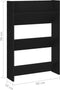vidaXL - Wandschoenenkasten - 2 - st - 60x18x90 - cm - bewerkt - hout - zwart