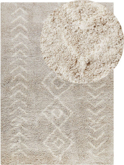 KAPAN - Shaggy tapijt - Beige - 160 x 230 cm - Polypropyleen