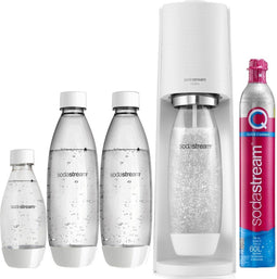SodaStream TERRA - Bruiswatertoestel - Quick Connect cilinder en 3 flessen - Wit (3 stuks)